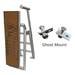 Lillipad Pontoon Diving Board - Silver Anodized - showing mocha and black board and ghost mount kit