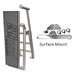 Lillipad Pontoon Diving Board - Silver Anodized - showing storm gray and black board and surface mount kit