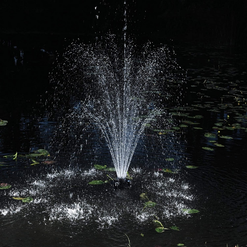 Oase Floating Fountain with Lights - On Water Display at Night with Led Lights