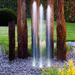 Oase Water Trio Fountain - On Display with Led Light On Top of Rock Pebbles