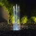 Oase Water Trio Fountain - On Display with Led Light at Night