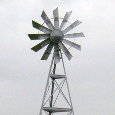 Outdoor Water Solutions 16' Windmill Pond Aerator - Close up view of the windmill blades
