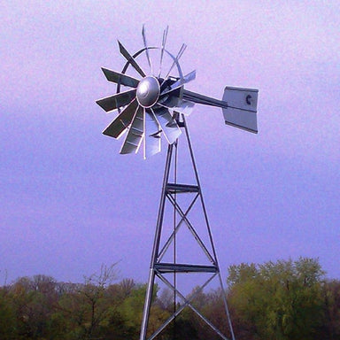 Outdoor Water Solutions 16' Windmill Pond Aerator - Front side view of the windmill is shown