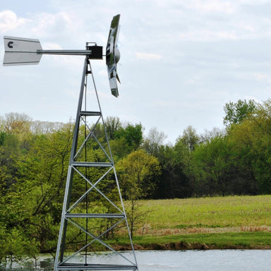 Outdoor Water Solutions 20′ Super Premier Windmill Aeration System - Side View