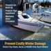 Outdoor Water Solutions De-Icer protecting boats and marina docks by reducing ice buildup and maintaining water circulation