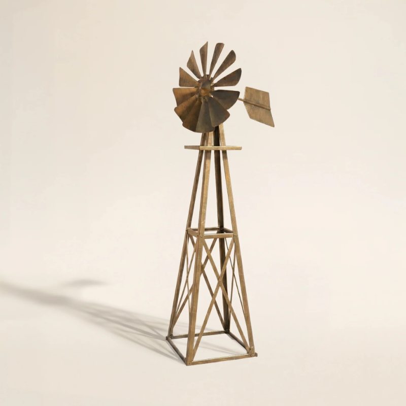 Outdoor Water Solutions Decorative Backyard Windmill 8.3 ft model with bronze powder coated tower