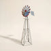 Outdoor Water Solutions Decorative Backyard Windmill 8.3 ft model with galvanized tower and red tips windmill blades
