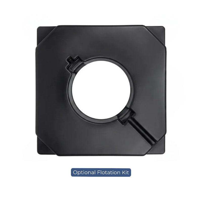 Outdoor Water Solutions Ice-Away de-icer - optional flotation kit shown