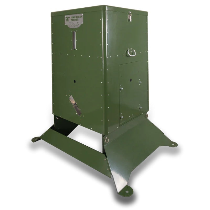 Outdoor Water Solutions S300 Fish Feeder - Showing the unit front right view - studio image