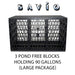 Savio Pond Free Waterfall Packages three Pond Free blocks holding 90 gallons for the large package