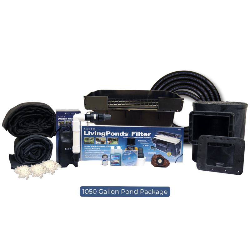 Savio Pond Packages 1050 Gallon Pond Package with LivingPonds filter, skimmer, liner, tubing, pump, and installation accessories