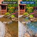 Savio Pond Packages pond clarity comparison showing water appearance without UV light and with UV light