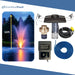 Scott Aerator Amherst Fountain Masterpiece Bundle - 10ft White Lights 2 Light Sets - Including Float, Light Timer, Cords, Nozzle, and Mooring Line
