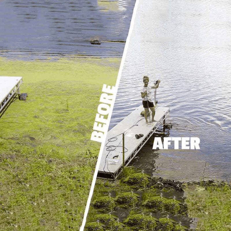 Scott Aerator AquaSweep Muck Blaster - Before and After Using the AquaSweep Muck Blaster