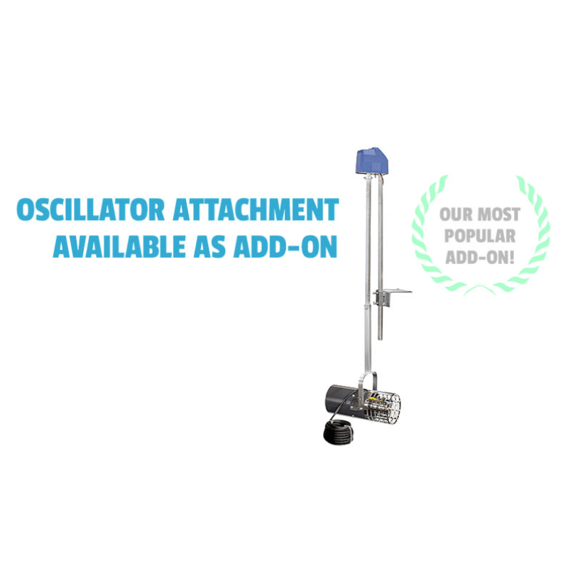 Muck Blaster product unit with the Oscillator Attachment shown