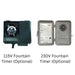 Scott Aerator DA-20 Aerating Fountain Masterpiece Bundle - 115V and 230V Fountain Timers Shown