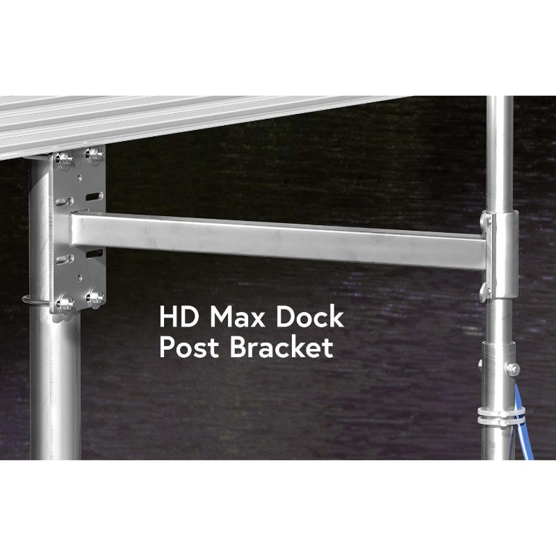 Scott Aerator HD Max Dock Post Bracket installed under a dock