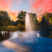 Scott Aerator Triad Fountain Masterpiece Bundle - Triad Fountain Showcasing the Skyward Spray Pattern