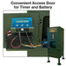 Texas Hunter Fish Feeder - Convenient access door for timer and battery close up view