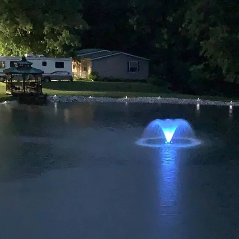 Vanguard Typhoon 3/4 HP Floating Display Aerator On Water Display with Blue LED Light