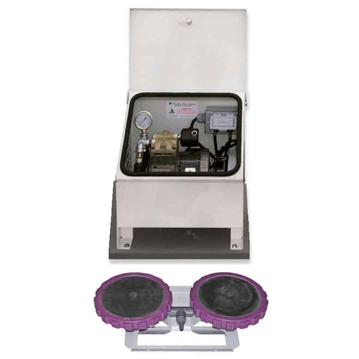Vertex 1/3 HP Single Piston Replacement Compressor - Air 1 XL2 Aeration System With Cabinet Compressor Internal View