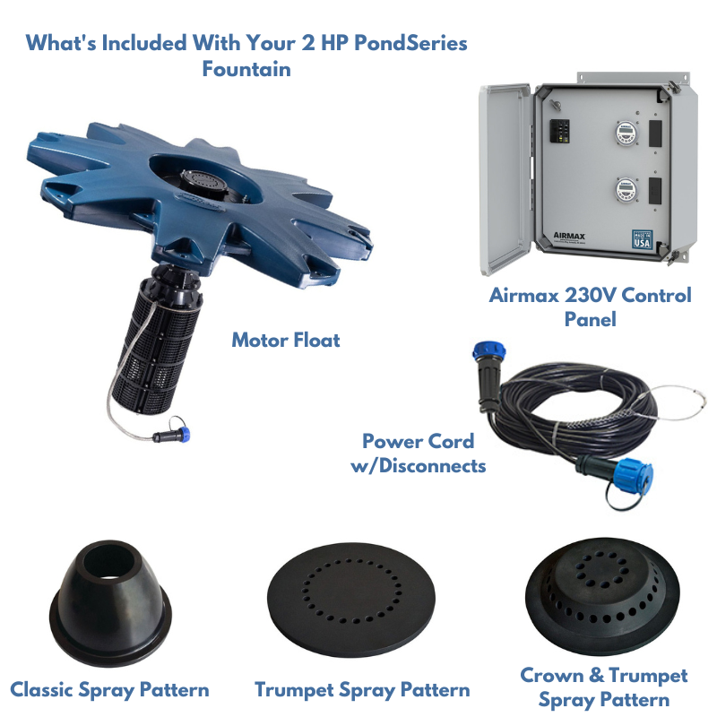 What's Included With 2 HP PondSeries Fountain