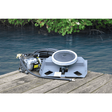 EasyPro 1/4 HP Rocking Piston Pond Aeration System PA34 - Unit Set on Dock