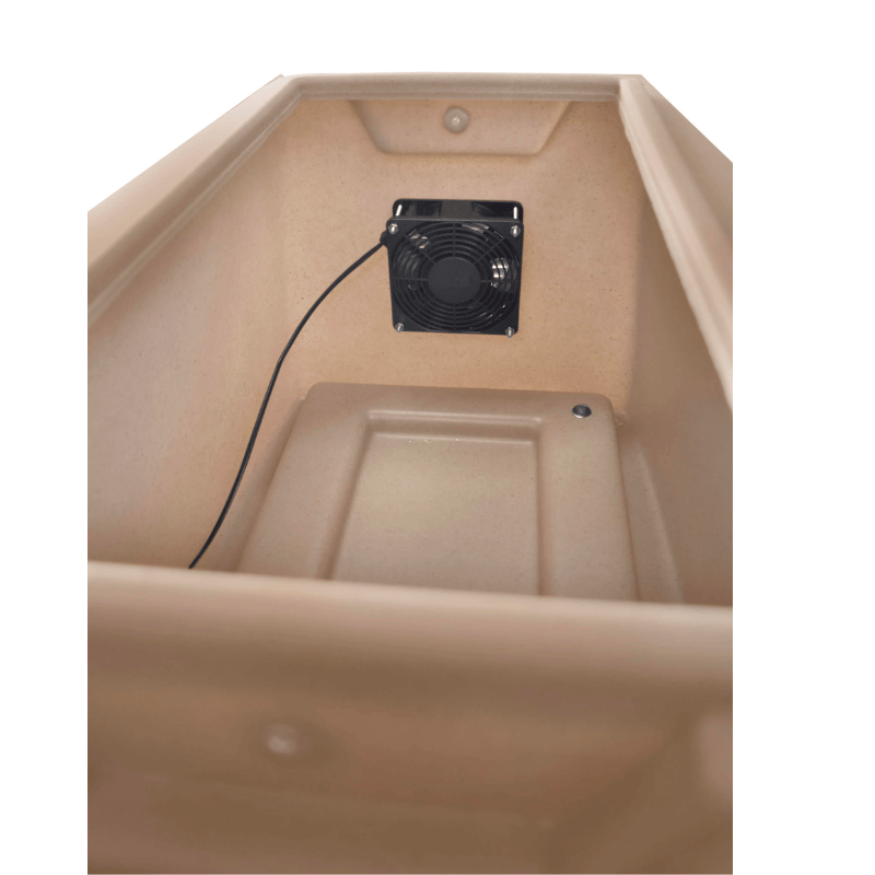 EasyPro SC25 Weatherproof Cabinet With Cooling Fan - Top View Focusing on Fan