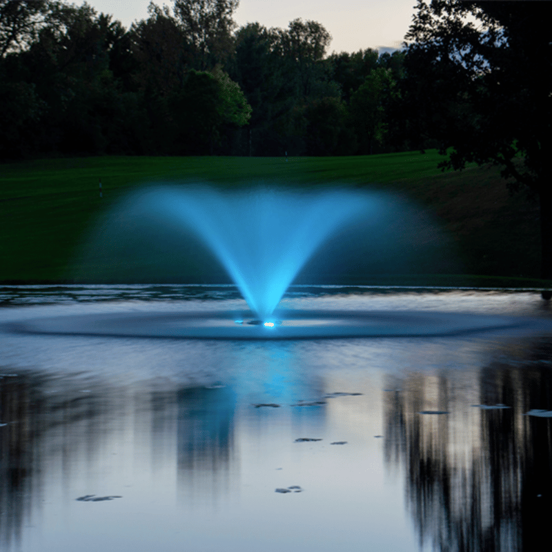 Kasco RGB LED Lighting On Water Display with Blue Led Light