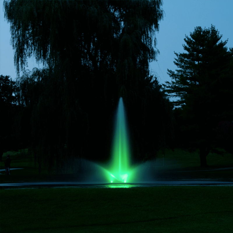 Kasco RGB LED Lighting On Water Display with Green Led Light